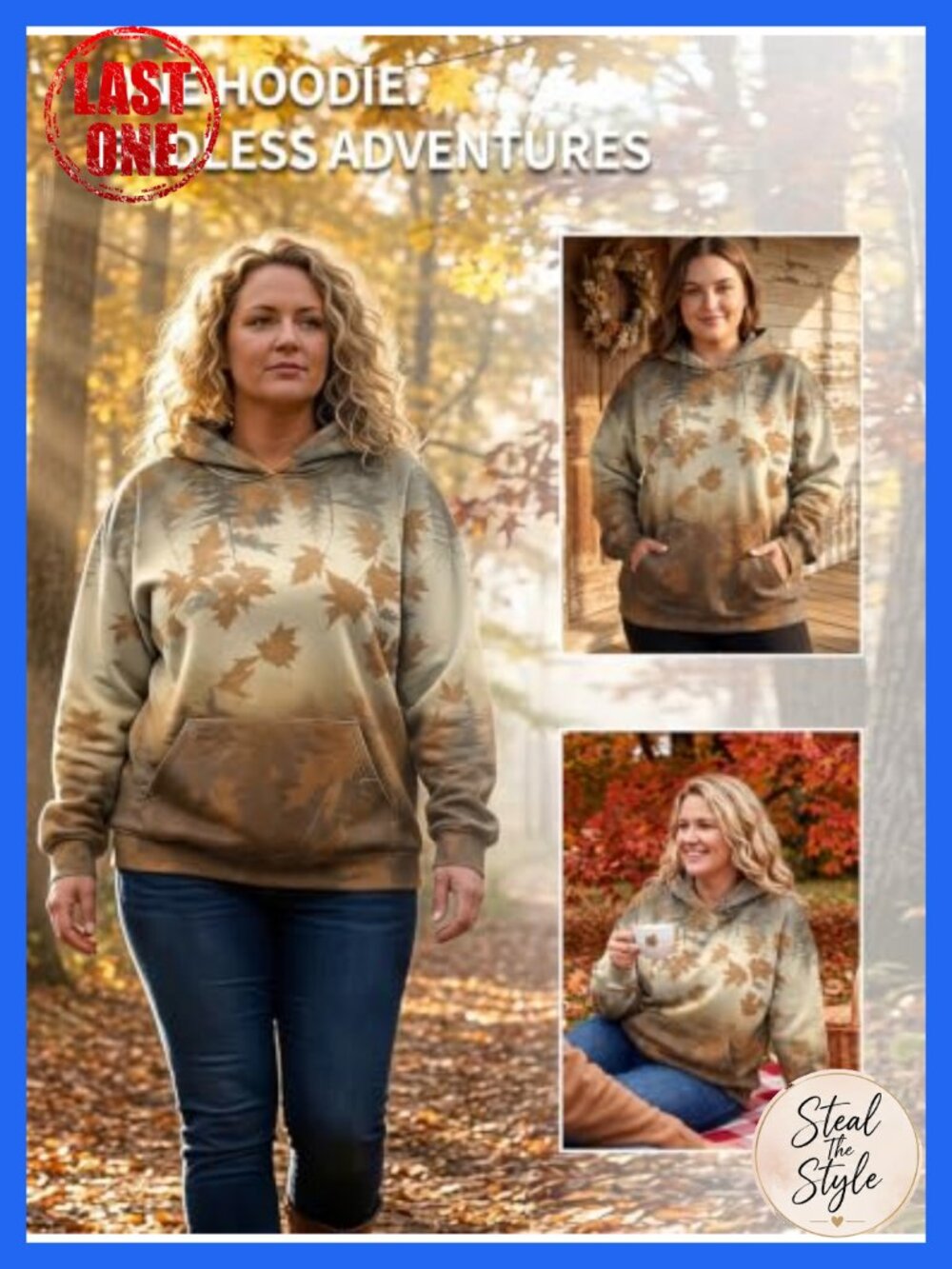 Plus Size Oversized Hoodie Long Sleeve Pullover with Pocket - Picture 4 of 6